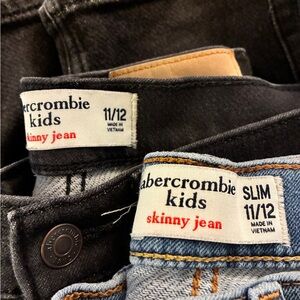 Abercrombie Kids Black and Blue Skinny Jeans bundle